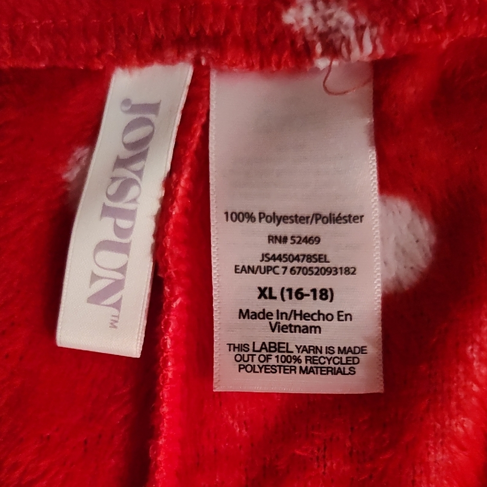 Joyspun Red Fleece Pajama Top
